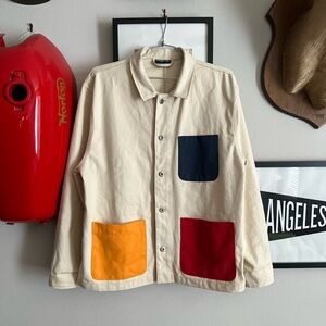 MIFLAND Mens XL/2XL CANVAS CHORE FASHION JACKET